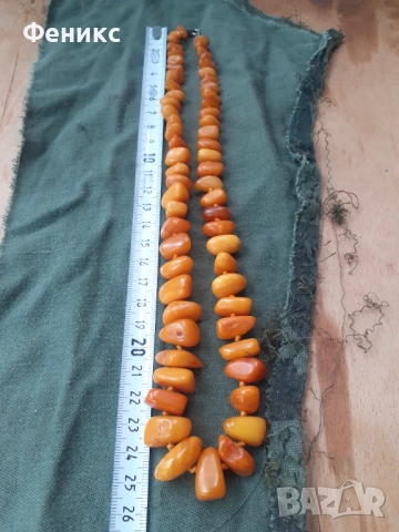 Кехлибар, накит, гердан, снимка 4 - Антикварни и старинни предмети - 51487743