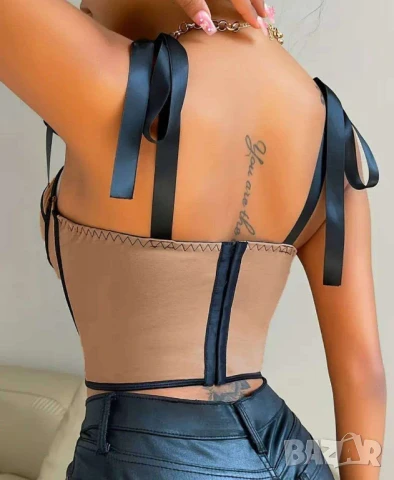 Корсет със сатенена панделка  , снимка 2 - Корсети, бюстиета, топове - 50922639