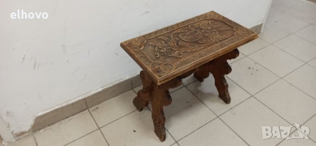 Ръчно изработена дървена масичка, снимка 6 - Антикварни и старинни предмети - 33014859