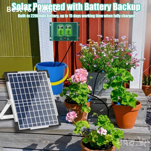 Lewisia 10W Соларен комплект за автоматично капково напояване, снимка 2 - Други стоки за дома - 52596365