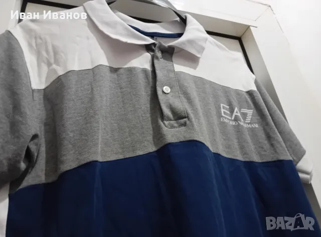 Оригинална фланелка с яка Armani, снимка 4 - Тениски - 49338919