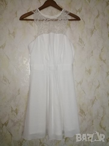 Елегантна дамска рокля с дантела в бял цвят р-р S/M - марка Elise Ryan, снимка 5 - Рокли - 43324748