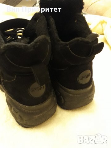 Черни зимни боти , модерни , красив впечатляващ модел , снимка 6 - Дамски боти - 39217956