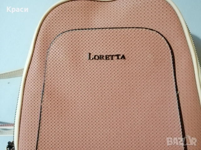 Малка розова кожена раничка Loretta , снимка 2 - Раници - 53355482