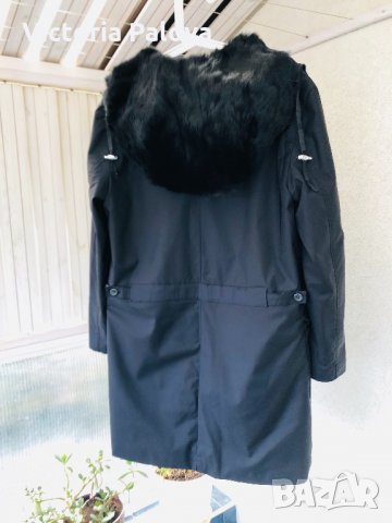 Удобно красиво палто с разкошна качулка(заешка кожа), снимка 11 - Палта, манта - 23046727