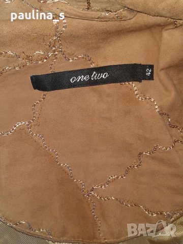 Уникaлно дамско манто от естествен велур "One Two"plus size / голям размер , снимка 7 - Палта, манта - 16010681