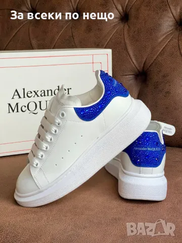 Дамски маратонки с кристали Alexander Mcqueen - Налични различни цветове Код D1484, снимка 4 - Маратонки - 48275646