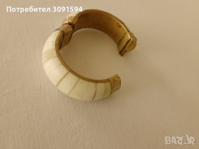 стара етно стил гривна от кост и месинг, снимка 9 - Антикварни и старинни предмети - 43560013