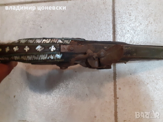 Красив автентичен кремъчен пистолет от 19 век,пищов,оръжие, снимка 5 - Колекции - 52016403