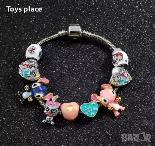 Disney Гривна тип Пандора с Талисмани Лило и Стич Lilo and Stitch Minnie mouse Мини Маус , снимка 8 - Гривни - 51725791