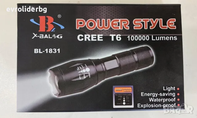 ПРОМОЦИЯ!!! МОЩЕН LED ФЕНЕР К-Т СЪС СТОЙКА, ИЗНЕСЕН СПУСЪК И ДВА ВИДА ЗАРЯДНИ 12V и 220V., снимка 11 - Ловно оръжие - 49643338