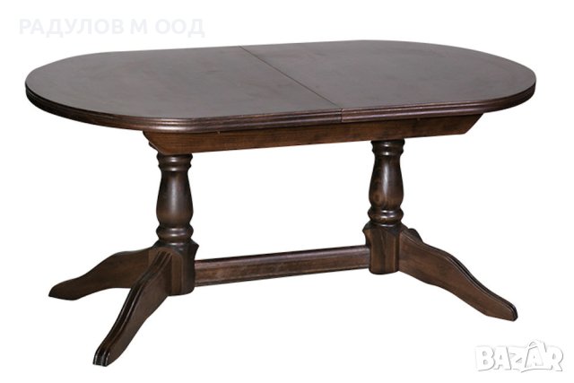 Разтегателна холна маса Мирела буков масив, цвят венге