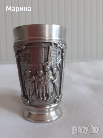 Комплект за ракия от калай Antik*Vintage #109, снимка 7 - Антикварни и старинни предмети - 52397973