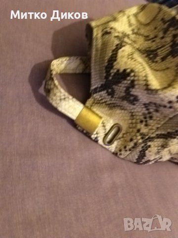 Бейзболна шапка кожена тип крокодилска кожа регулируема, снимка 4 - Шапки - 43662391