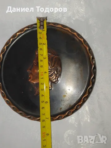 Стара Метална  Декоративна Картина , Медно Пано, снимка 5 - Картини - 47346393