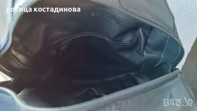 Дамска черна раница естествена кожа Nickels, снимка 4 - Чанти - 50832197