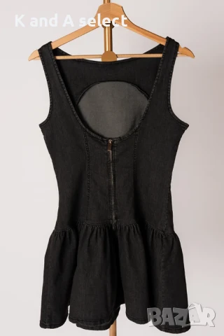 Дънкова рокля с волан, снимка 2 - Рокли - 51170321