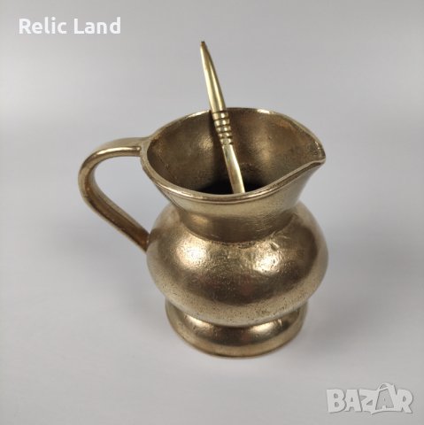 Бронзова каничка, снимка 5 - Антикварни и старинни предмети - 43535927