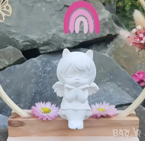 Молд момиче ангел с ушички два вида , снимка 6 - Форми - 53336902