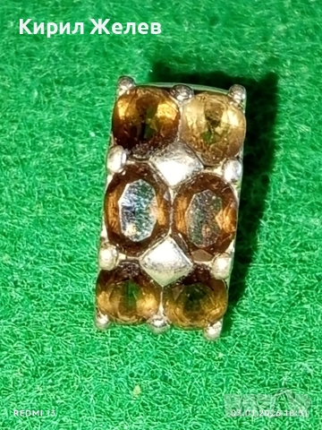 Сребърен пръстен дизайн тип Банда с Опушен кварц ювелирна изработка 51832, снимка 4 - Пръстени - 52961333