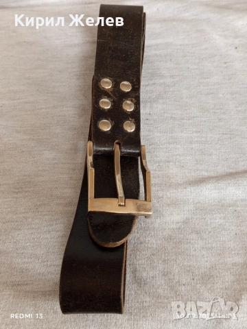 Кожен колан с капси здрав красив стилен дизайн 18400