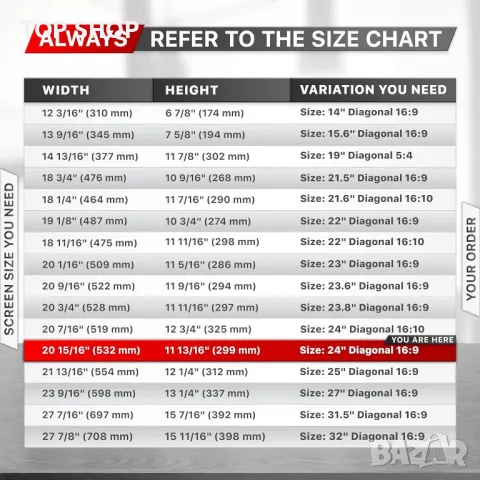 VINTEZ 24 инча 2 броя Филтър за поверителност на компютъра за широкоекранен монитор 16:9, снимка 6 - Друга електроника - 49938041