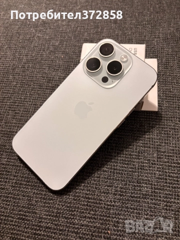 iPhone 15 Pro 256GB White titanium без забележка, със зарядно и калъф, снимка 5 - Apple iPhone - 52718788