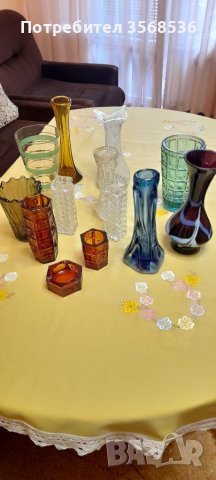 Стъклени вази различни видове, снимка 1 - Вази - 40531786