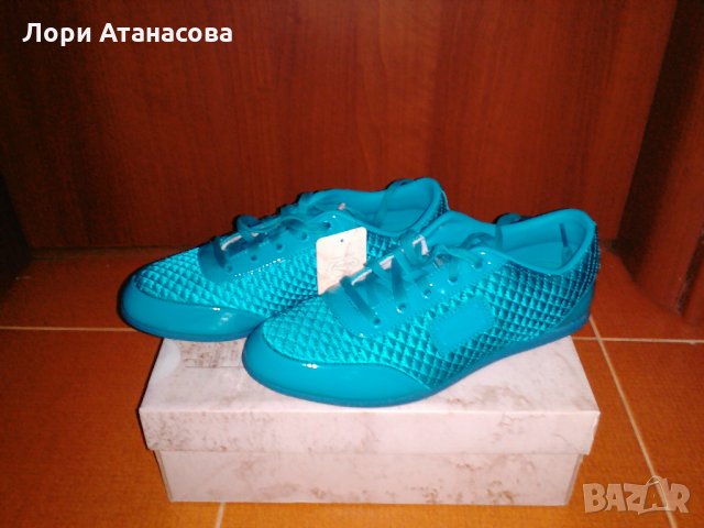 Лачени дамски   обувки в лилаво и синьо” Firetrap ”,внос от Англия