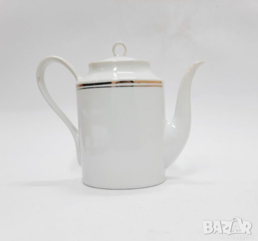 Стара българска порцеланова кана за чай/кафе, чайник (12.3), снимка 2 - Антикварни и старинни предмети - 43834675