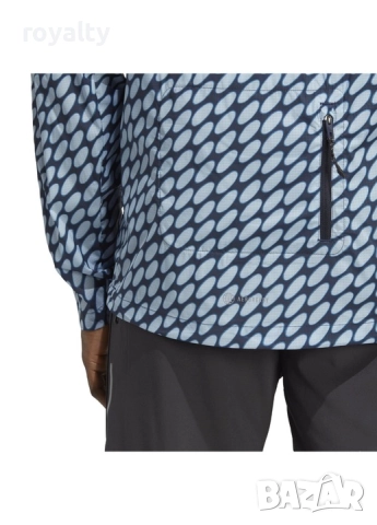 Adidas Оригинално Мъжко Яке Ветровка, Син, L, снимка 4 - Якета - 52690033