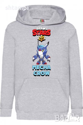 Детски Суитчър/Суитшърт Mecha Crow,Brawl Stars,Игра,Подарък,Изненада,Забавление,Рожден Ден, снимка 2 - Детски анцузи и суичери - 38315292