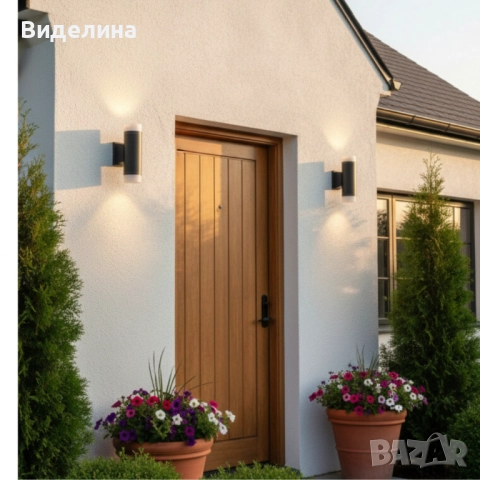 Външен LED аплик 10W, 280lm, 3000K – устойчив на влага и прах, снимка 2 - Лампи за стена - 51806149