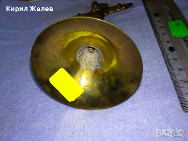 Старо КРАСИВО ОРНАМЕНТИРАНО ГОЛЯМО НАСТОЛНО МЕСИНГОВО РАЗПЯТИЕ КРЪСТ 42679, снимка 9 - Декорация за дома - 43919948