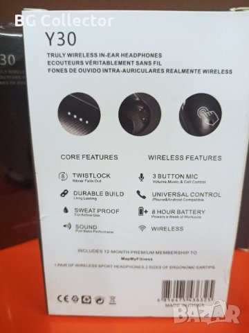 Безжични слушалки Y30, снимка 2 - Слушалки, hands-free - 43624315