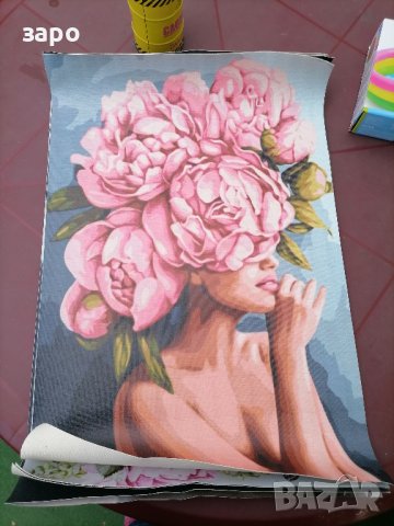 картини дамата с божурите