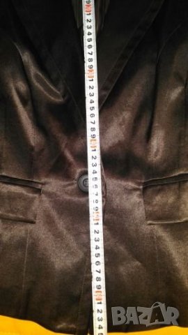 Тънко тъмнокафяво вталено елегантно сако на ELIZABETH р-р 48, снимка 10 - Сака - 25568317