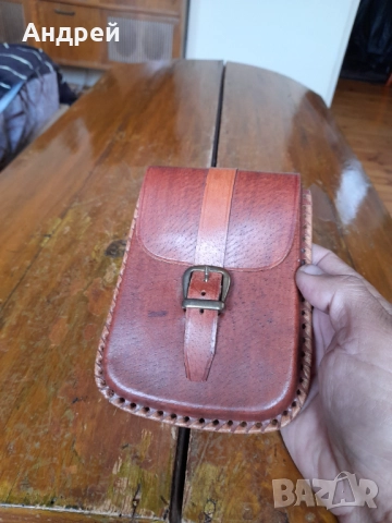 Стара кожена чантичка за колан #3, снимка 2 - Други ценни предмети - 52203960