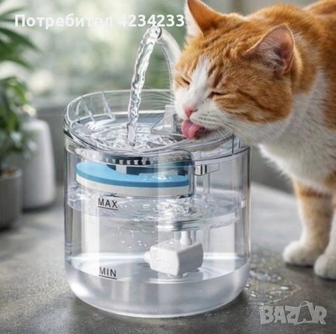 Автоматичен фонтан за домашни любимци , снимка 4 - Други стоки за животни - 53462254