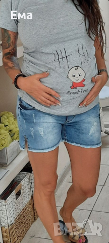 Къси дънки за бременни , снимка 13 - Дрехи за бременни - 36483736