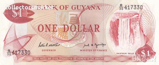 1 долар 1989, Гвиана, снимка 1 - Нумизматика и бонистика - 35287553