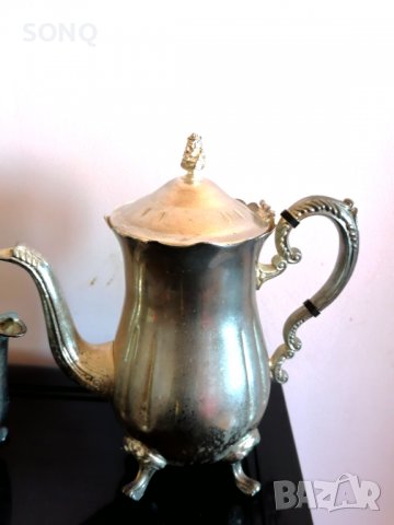 Страхотен Стар Посребрен Сервиз, снимка 3 - Антикварни и старинни предмети - 40199675