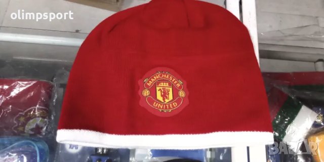 зимна плетена шапка Манчестер Юнайтед нова   универсален размер