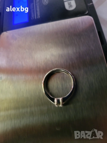 Пръстен бяло злато 2g с 0.18ct диамант VSS, снимка 4 - Пръстени - 53440520
