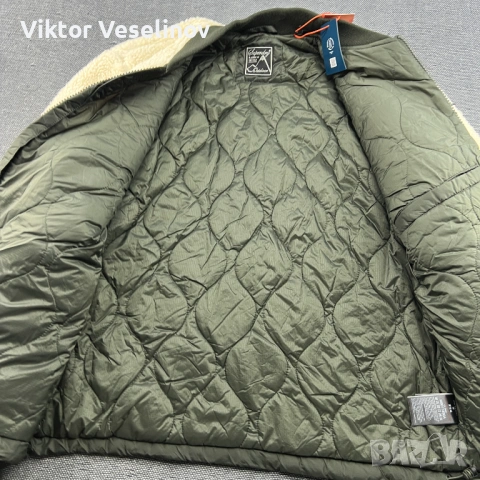 Superdry Vintage Sherpa Zip Through Мъжко Яке Размер L Fleece Pile, снимка 4 - Якета - 53036820