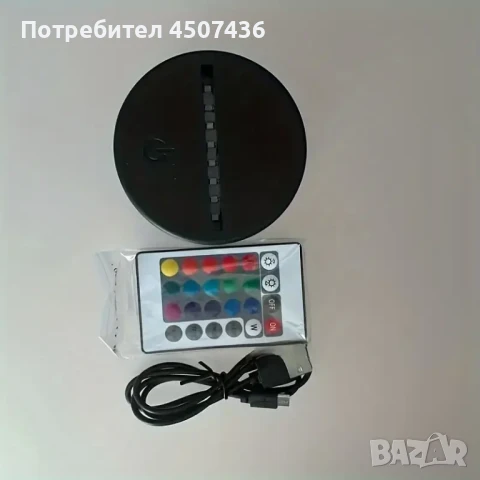 Холограмна 3D LED лампа Локомотив-дистанционно управление 16 цвята+други режими на управление, снимка 6 - Настолни лампи - 49574267