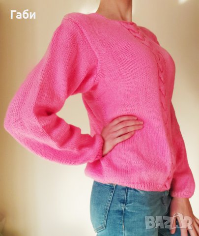 Ръчно плетена дамска блуза, снимка 4 - Блузи с дълъг ръкав и пуловери - 18762646