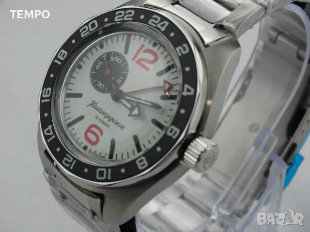 ВОСТОК КОМАНДИРСКИЕ АВТОМАТИЧЕН-GMT-FULL LUME  ref: 03099А, снимка 8 - Мъжки - 46851919