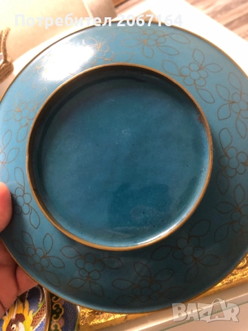 Клоазоне чиния с купа, снимка 12 - Антикварни и старинни предмети - 51801474