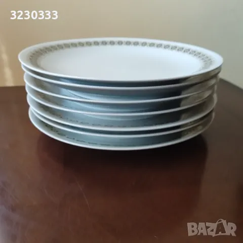 Порцеланови чинии за торта, плитки 7 бр., снимка 4 - Чинии - 49055497